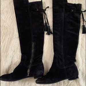 Real Suede Knee High Boots